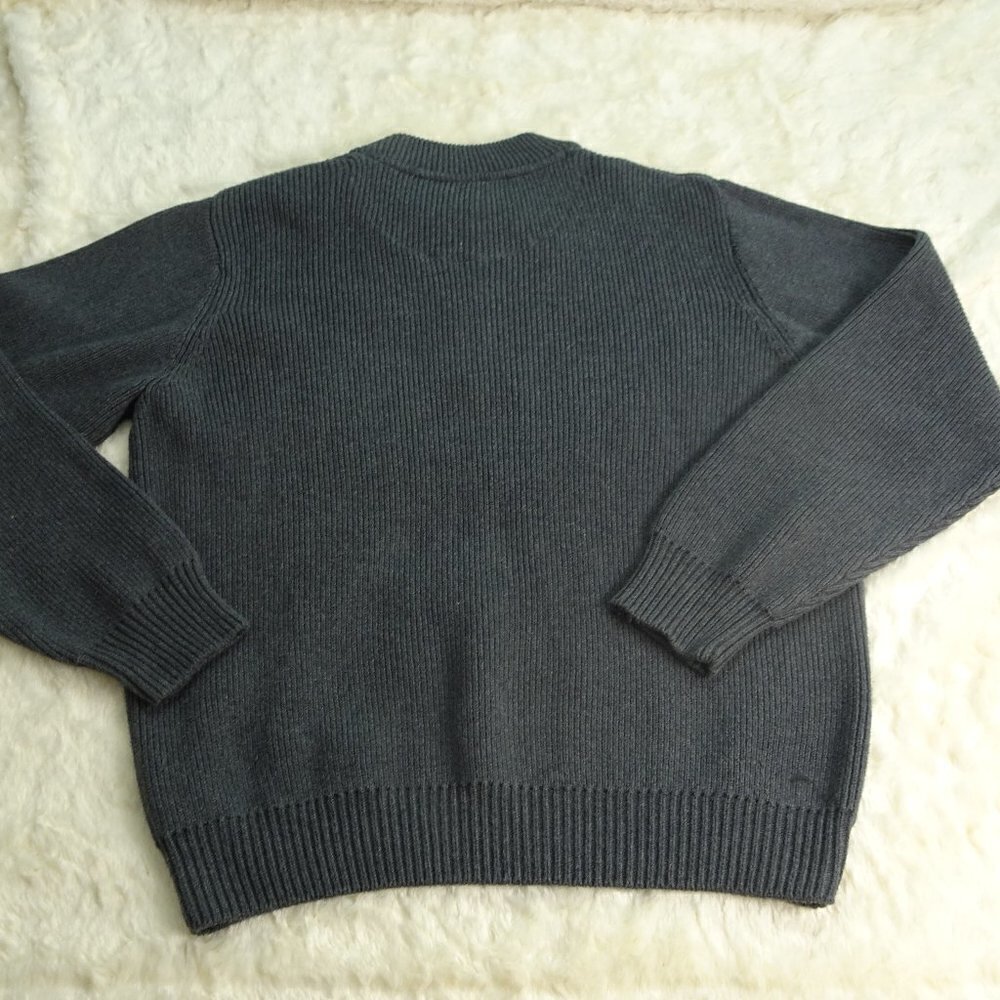 Guide Series Qtr Button Gray Sweater Medium - image 2